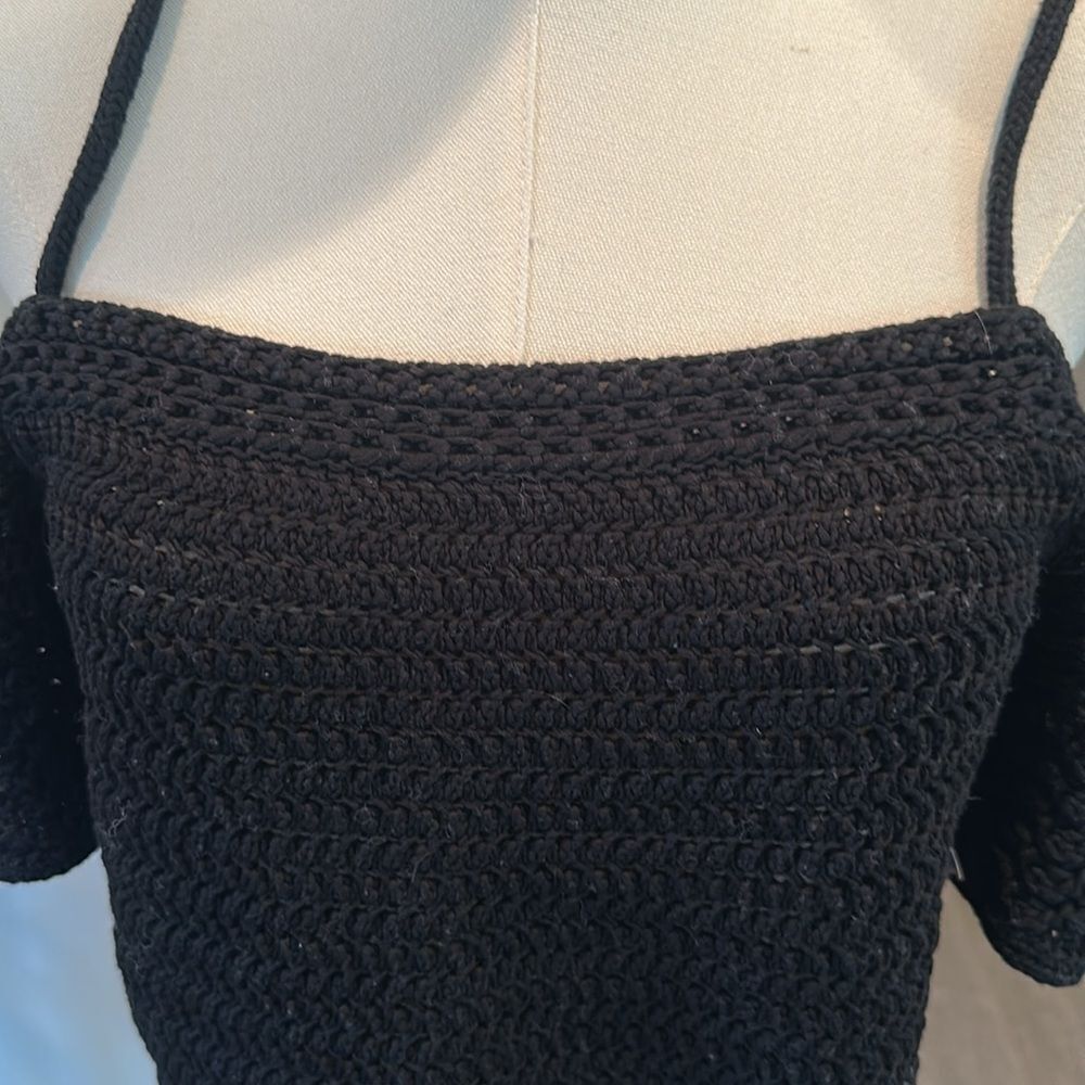 VINCE Open Shoulder Organic Cotton Crochet Tank New! - Picture 8 of 13